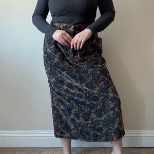 Vintage Floral Patterned Jones NY Midi Skirt